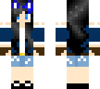 cool blue wolf girl