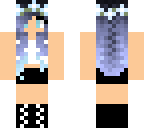 cute blue haired girl with a flower crown not ours