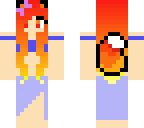 fire wolf in a swim suit