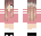 pink flower crown girl