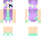 purple hair girl with flower crown