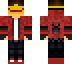 teen with red hodie and cyclops