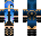 blue hair medeival girl