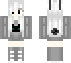 bunny girl with white hair