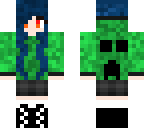 creeper hoodie with water hair
