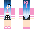cute blue-haired girl