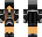 hooded minecraft lady fighter