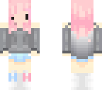 kawaii girl with pink hair
