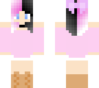 pink and black split bob girl
