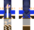 wolf girl with blue hair