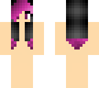 black and pink hair girl