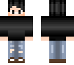 black sweater with ripped jeans