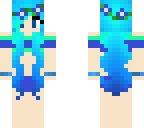 blue hair swimsui