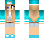 blue sexy tomboy girl