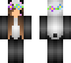 cute chibi flower panda