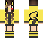 pickachu girl with headphones