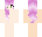 pink hair green eyes girl base
