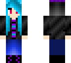 black hoodie blue hair