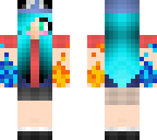 blu haired girl diper