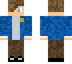 blue jacket with badge