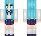 cute blue haired girl