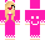 girl in pink and white onezie