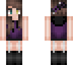 girl skin brown hair purple