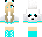 light blue panda girl