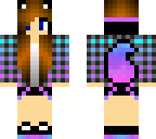neon rainbow wolf girl