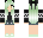 non pastel black sweater girl light green