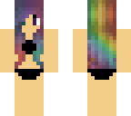rainbow hair and bikini