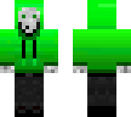skeleton with green hoodie