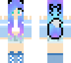 summer wolf girl with bow