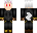 white haired red eyed cat boy