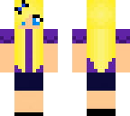 blonde girl with purple t-shirt
