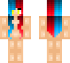 half blue and half red hair base