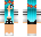 blue hair summer girl