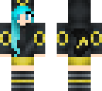 blue hair umbreon girl