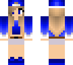 blue sexy tomboy girl