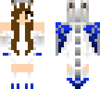 brown hair blue dragon girl