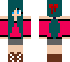 dark green haired girl