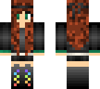 girl skin with auburn hair and black clothes