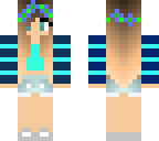 happy blue summer girl