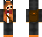 orange hair pinguin backpack