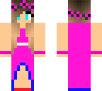 pink blue red dress