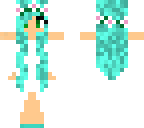 blue haired wedding girl