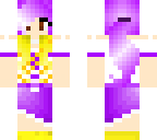 cheerful electric yellow and purple elf