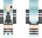 chibi sky blue hair