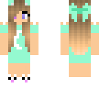 pajama mint cat girl