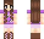 purple with flowers girl